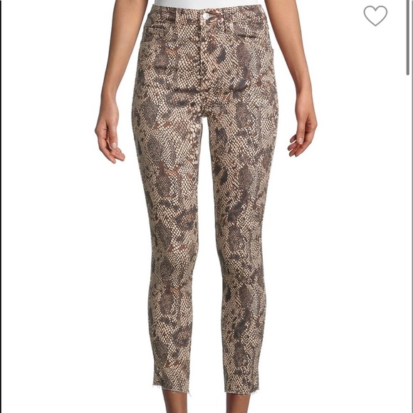 Free People Denim - Free people High-Rise Snakeskin Crop Skinny Jeans (2 for $30)